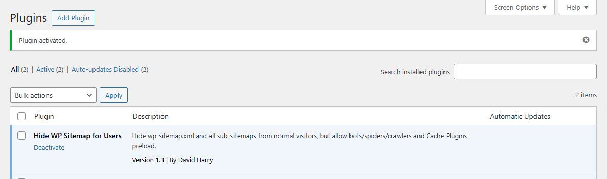 Hide WP Sitemap for Users – WordPress Plugin - Image 2